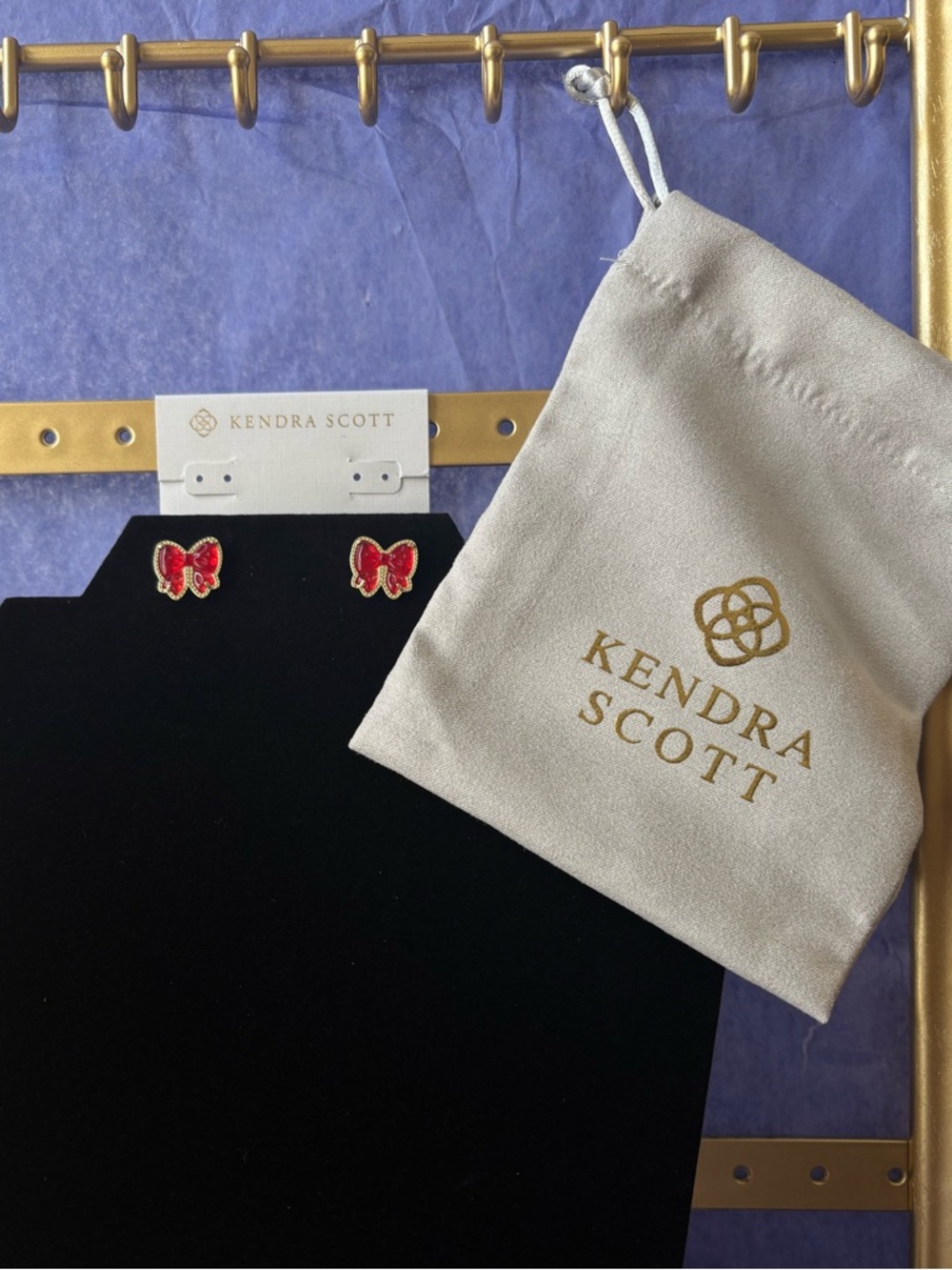 KENDRA SCOTT Haley Bow Earrings Red